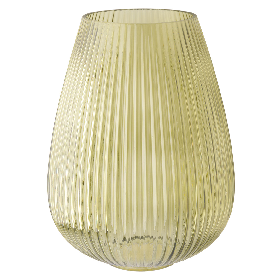 Große Vase in geriffelter Optik