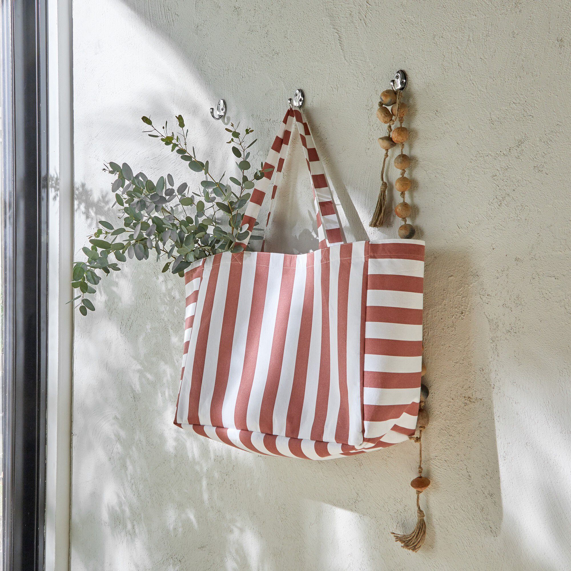 Sac cabas à rayures grand format, collection Ninole