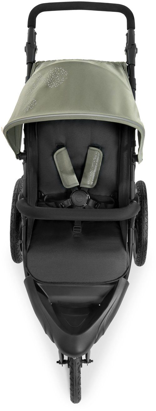 Hauck Dreirad-Kinderwagen Runner 2 Mickey Mouse olive, Kinderwagen, Jogger mit schwenk- und feststellbarem Vorderrad