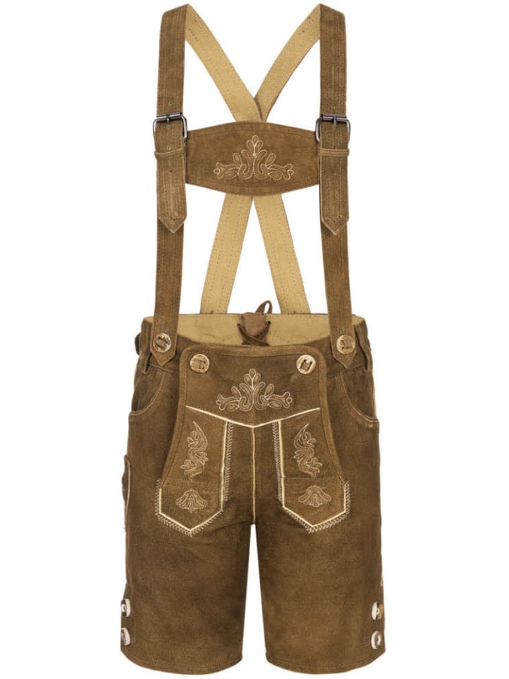 Nübler Kinderlederhose kurz Axel in Braun günstig kaufen