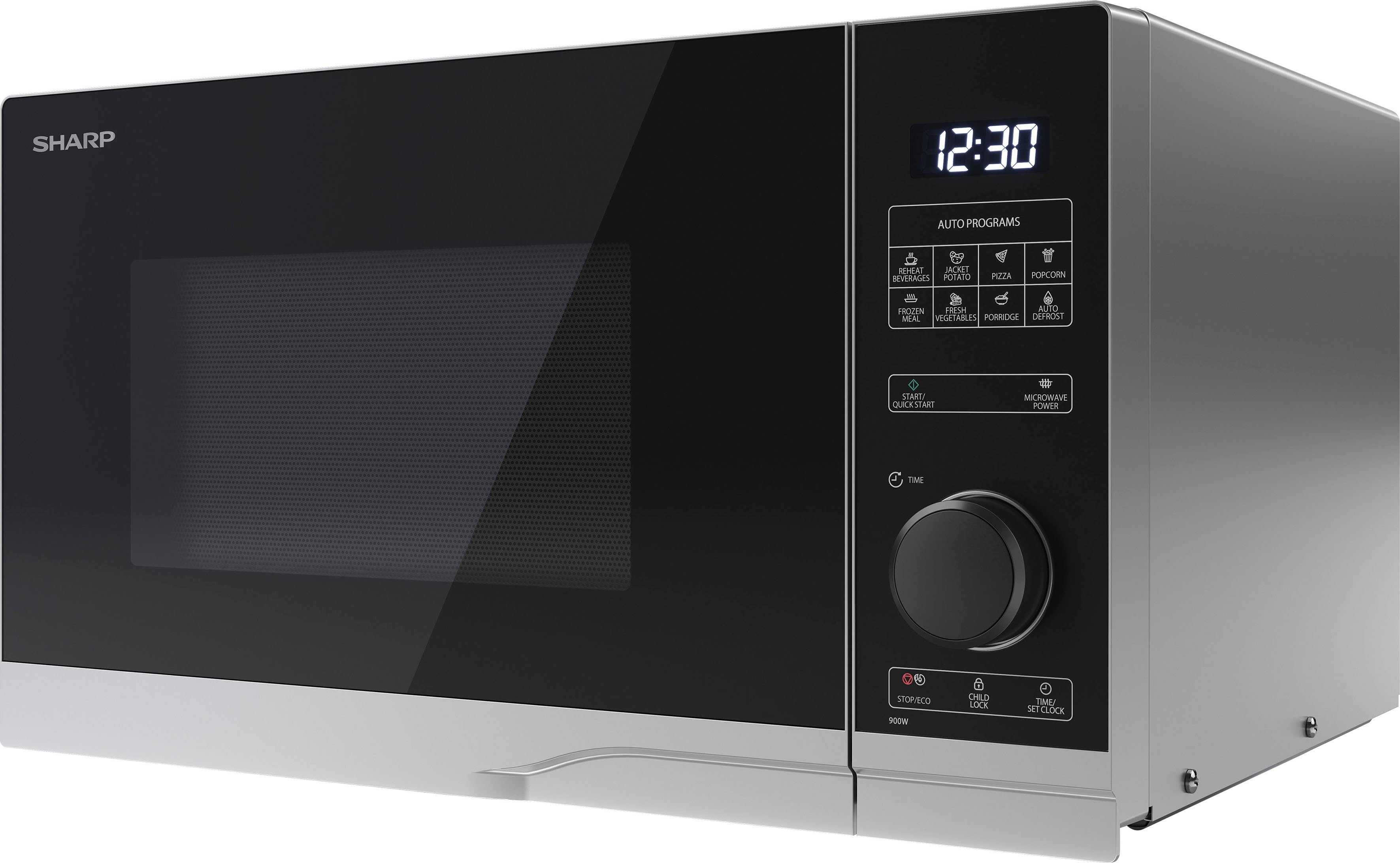 Sharp Mikrowelle YC-PS254AE-S, Mikrowelle, 25 l