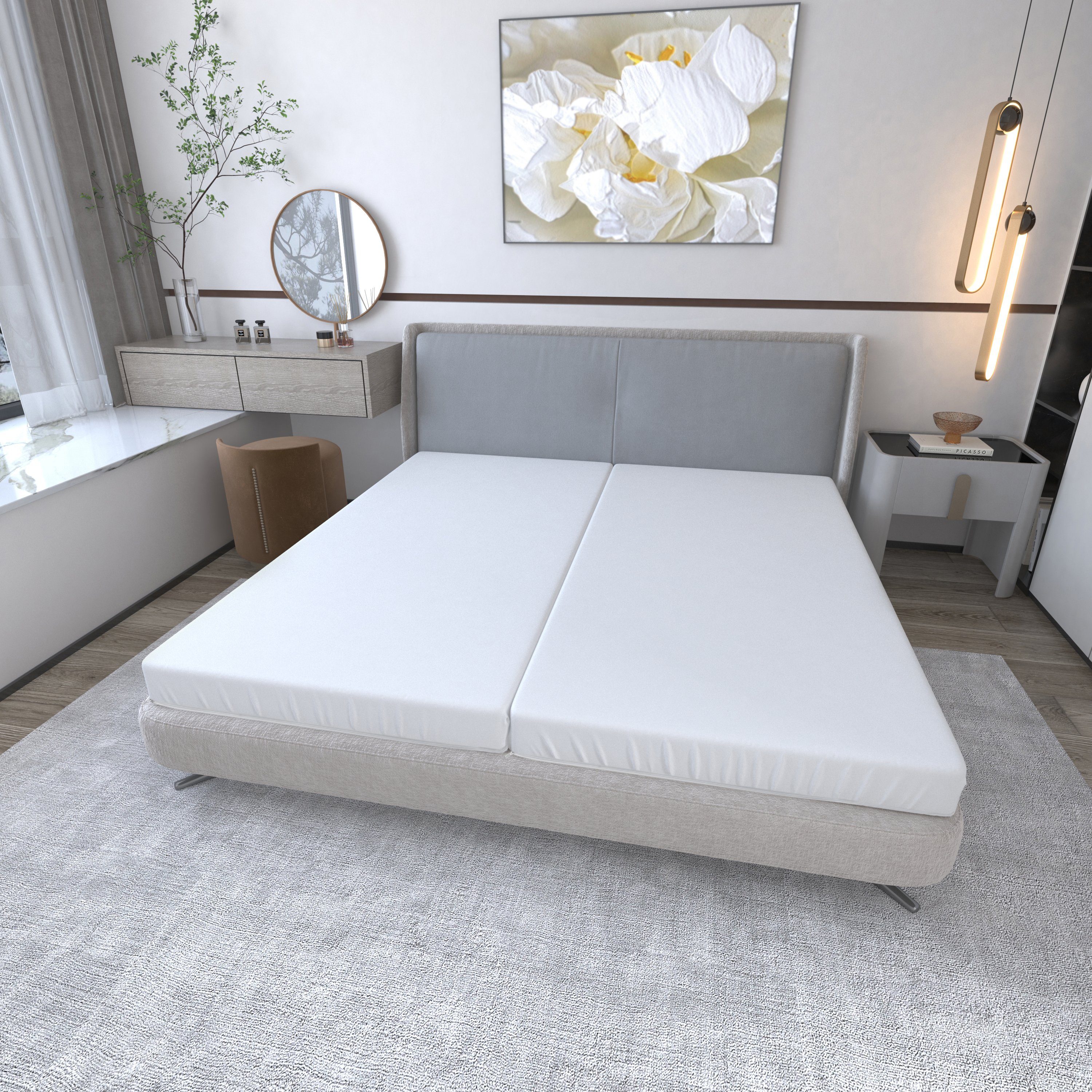 Komfortschaummatratze Komfort Rollmatratze 90x200x10cm Härtegrad 2 (mittel), Jekatex, (Spar-Set, 1-tlg., 2-tlg), Beideseitig nutzbar, Abnehmarer und waschbarer Bezug, Reißverschluss an 3 Seiten