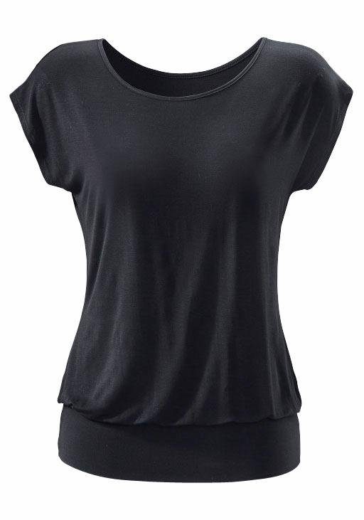LASCANA Longshirt mit breitem Bund