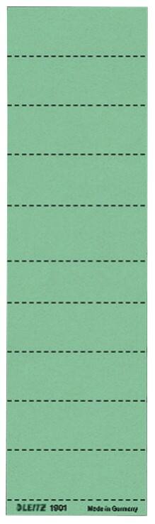 Leitz ALPHA Beschriftungsschilder 1901 Für Vollsichtreiter 6114 4-zeilig beschriftbar Grün Karton 6 x 21,5 cm 100 Stück