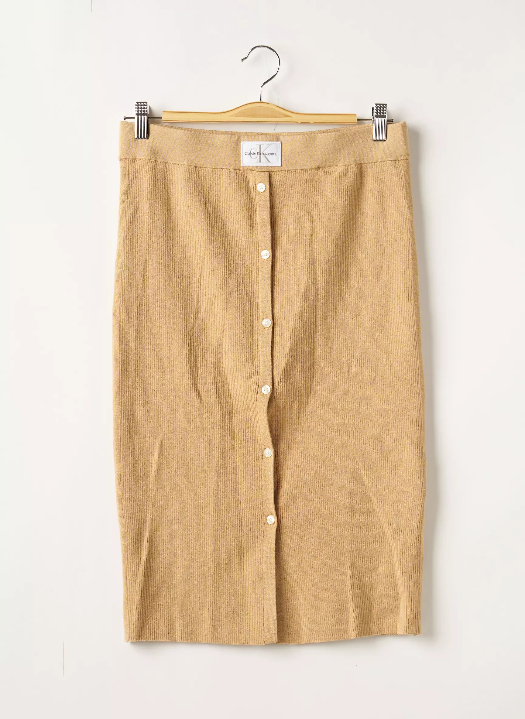 Calvin Klein Jupes Mi Longues Femme couleur beige