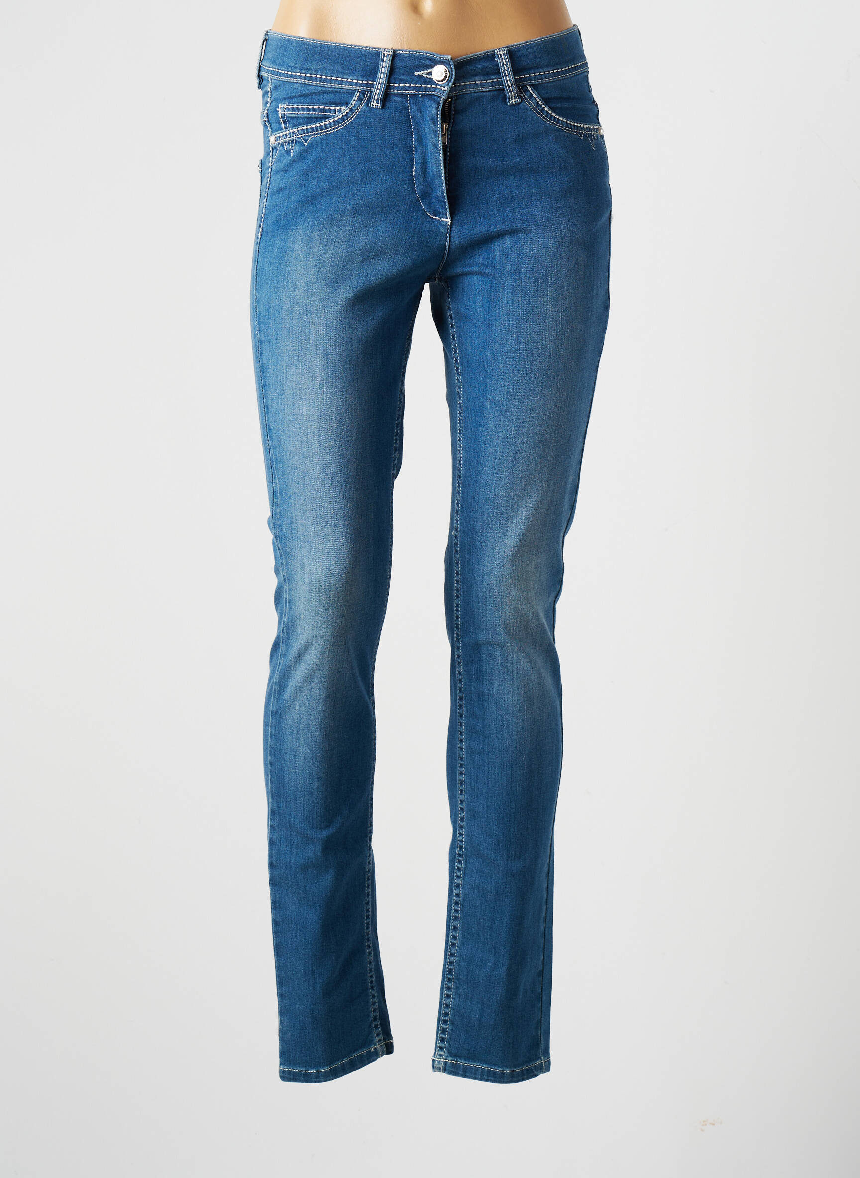 Caroline Biss Jeans Coupe Slim Femme couleur bleu