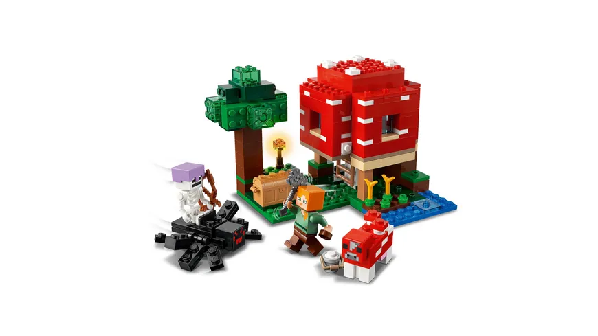 LEGO Minecraft 21179 Das Pilzhaus, Spielzeug ab 8 Jahren