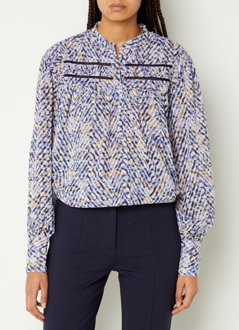 Aaiko  Daimy blouse met print en ballonmouw