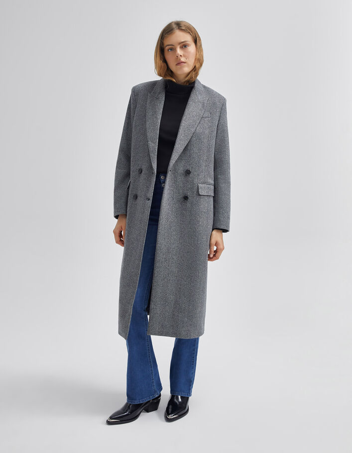 Jean flare bleu taille haute effet sculpt up Femme