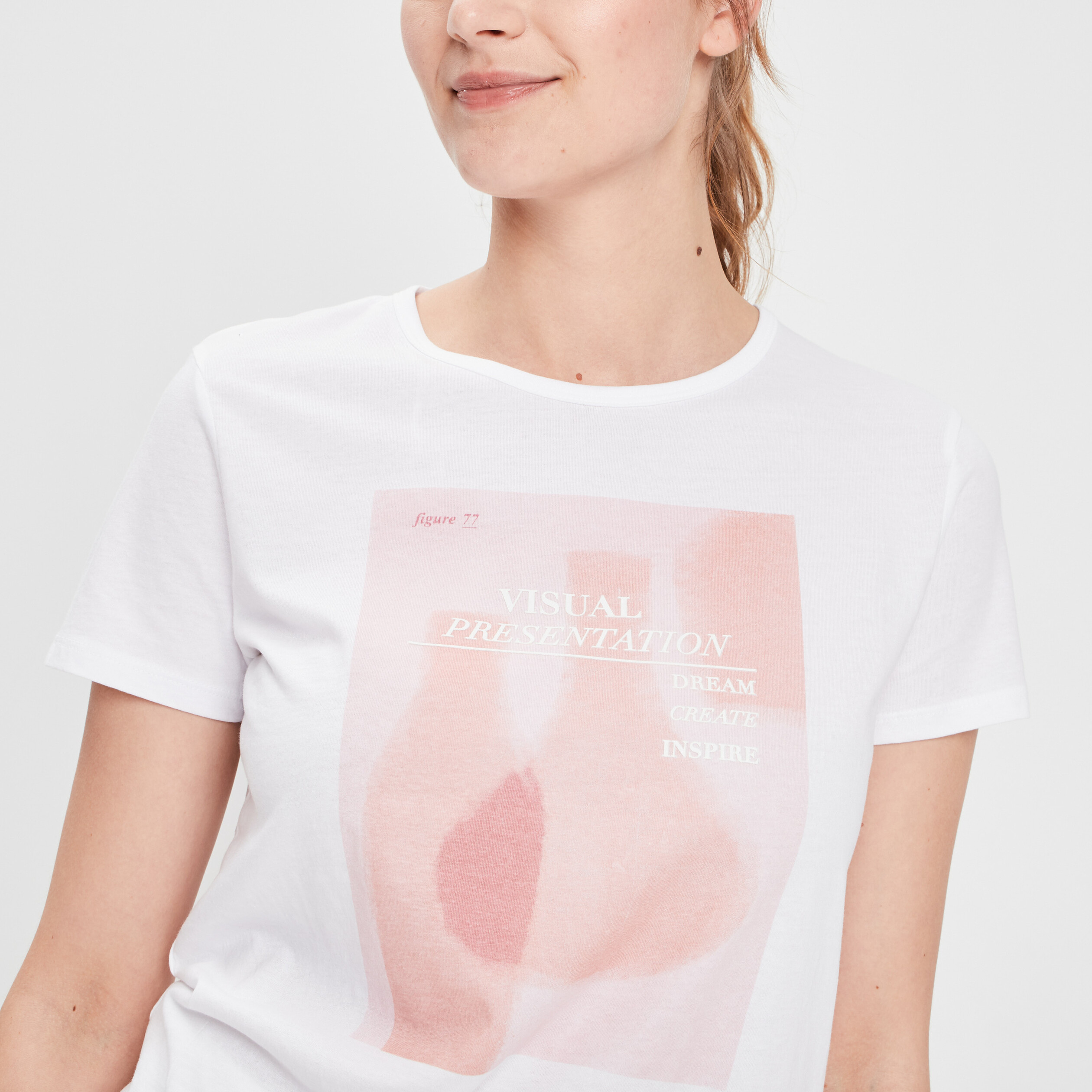 T-shirt manches courtes ivoire femme | La Halle