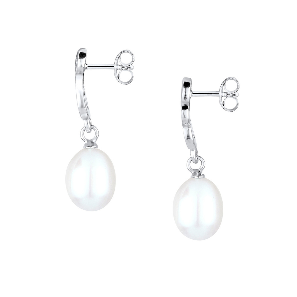 Elli Elli Boucles d'Oreilles Ornament Perle Glamour Süwasserzuchtperle Silber Boucles d'oreilles