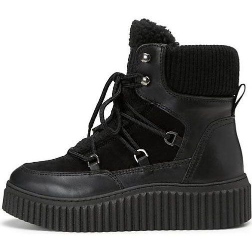 Marc O'Polo Schnürstiefel aus Leder-Textil-Mix
