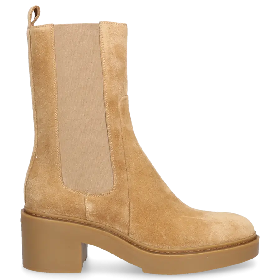 Santoni - Chelsea Boots 59783 Veloursleder - beige