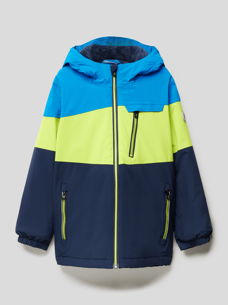Funktionsjacke mit Label-Patch in marineblau
