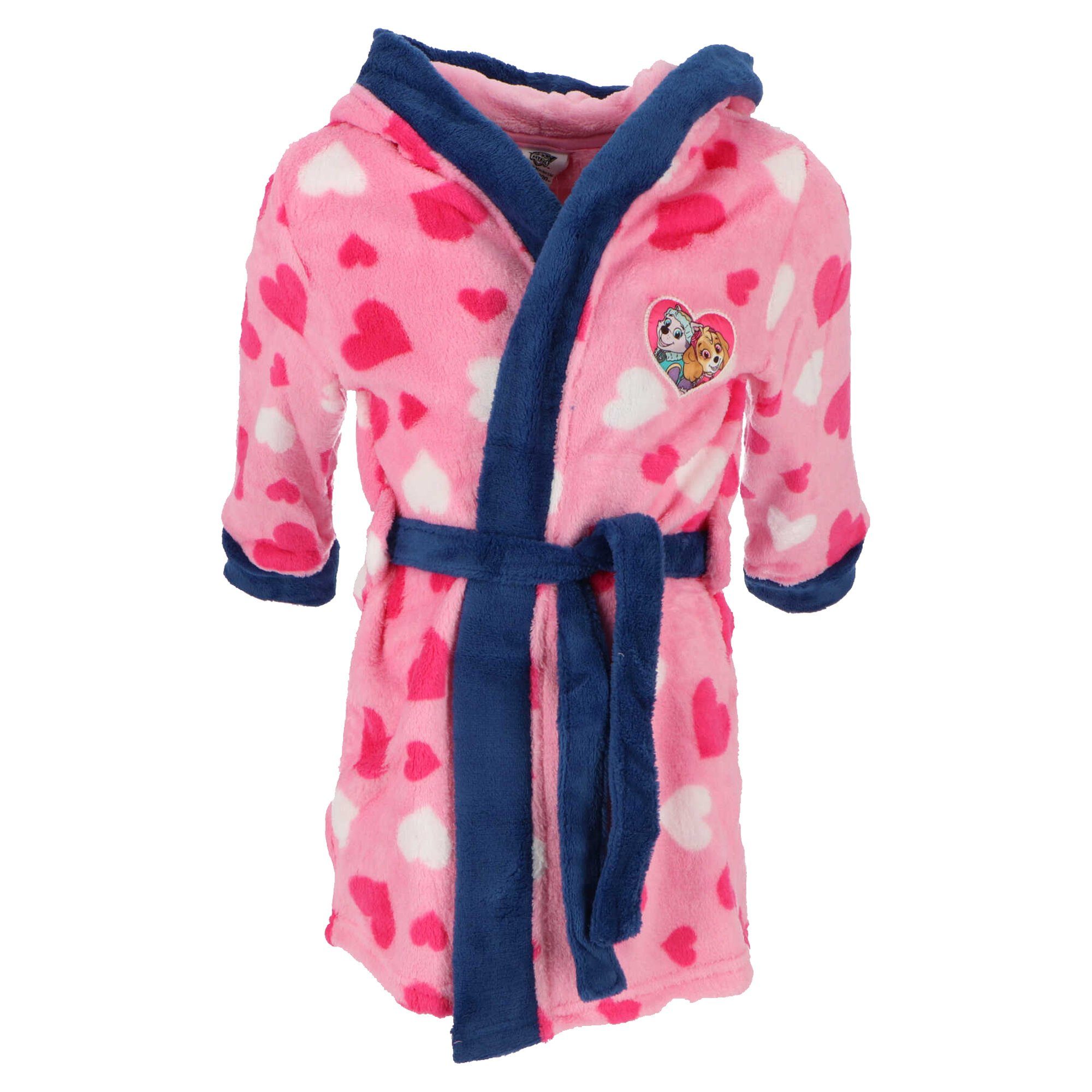 PAW PATROL Kinderbademantel Paw Patrol Mädchen Bademantel, rosa, Gr. 98/104-122/128