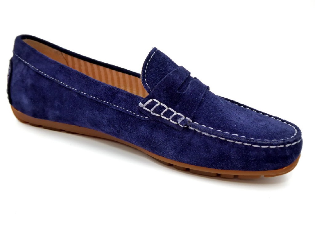 SIOUX Sportliche Slipper blau