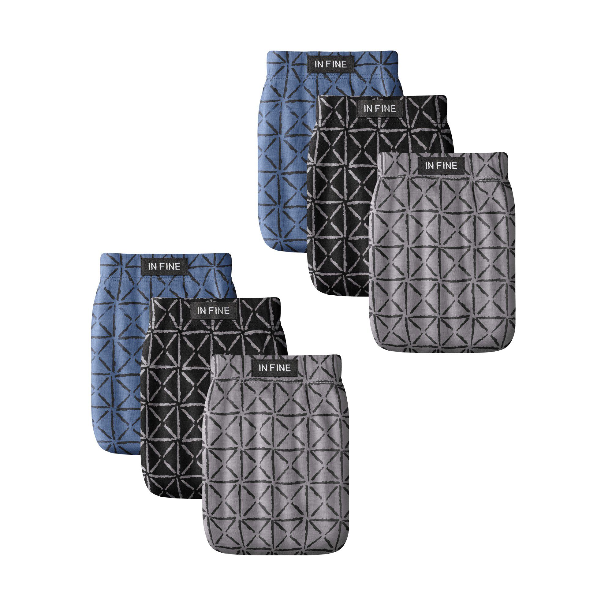 Slip fermé taille haute motifs géométriques