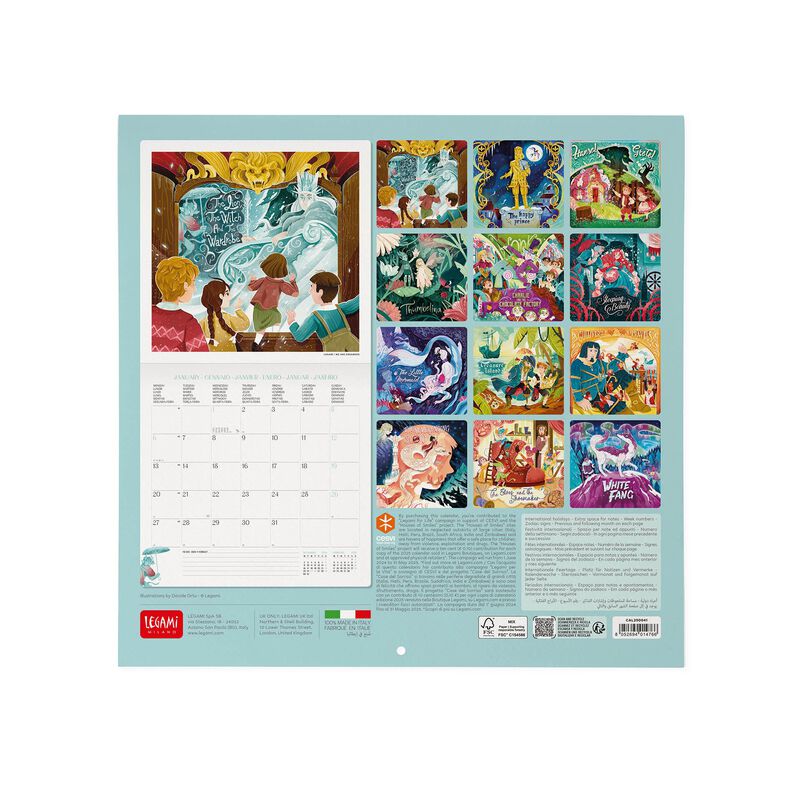 Calendario de pared 2025 - 30 x 29 cm