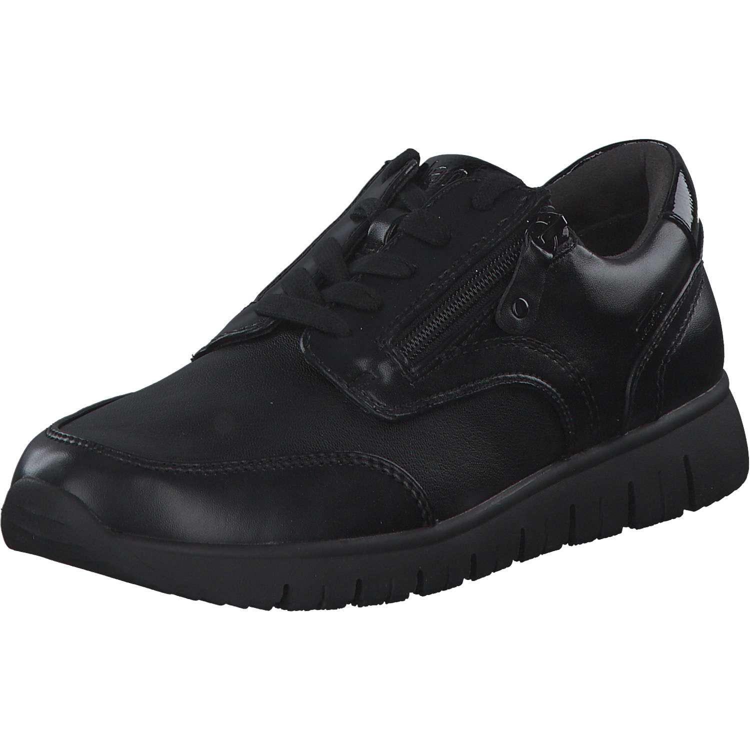 Jana Shoes 23765, Schnürschuhe, Damen, BLACK UNI