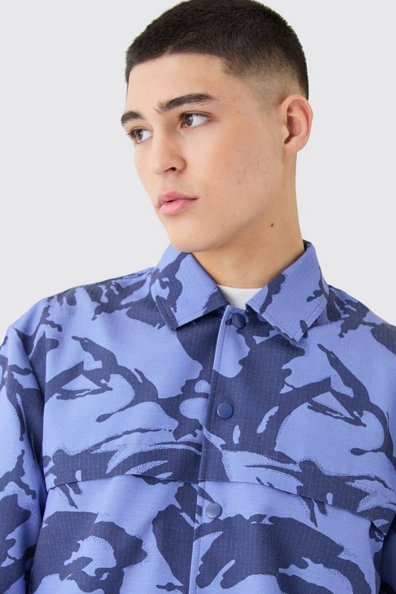 Langärmliges Camouflage Ripstop-Overshirt