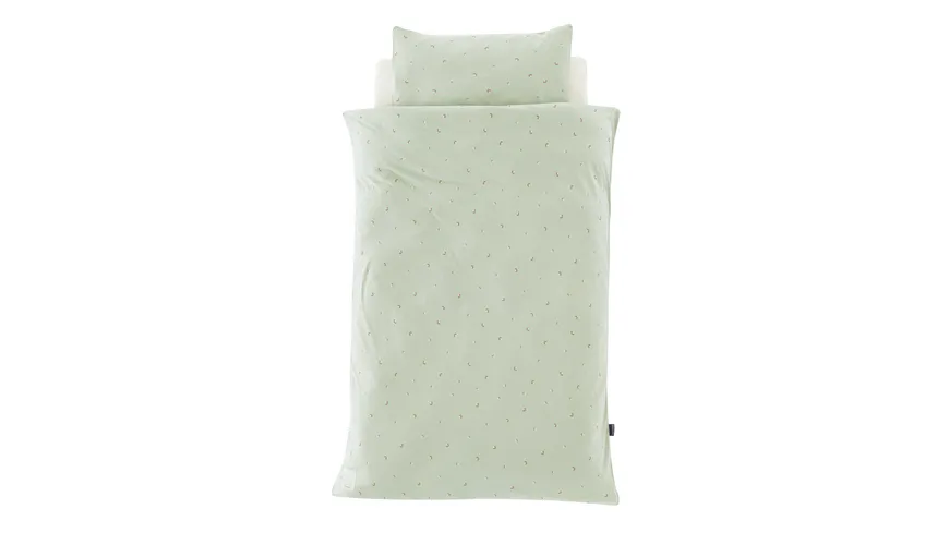 Träumeland Bettwäsche Jersey Fiore 100/135cm und 40/60cm grün