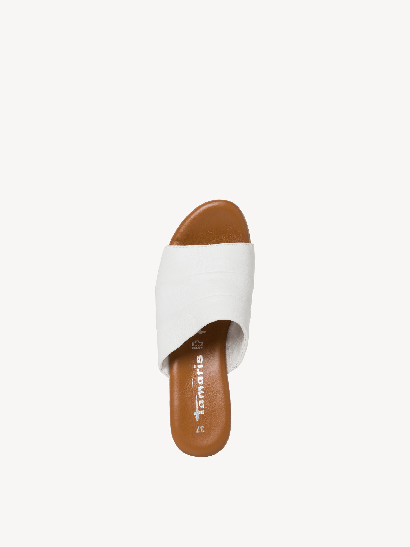 Mule en cuir - blanc