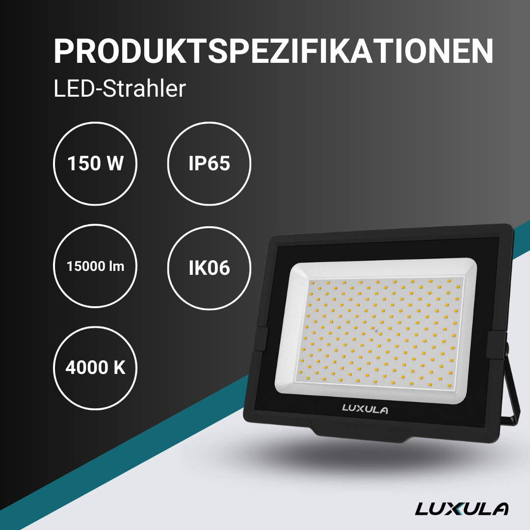 LUXULA LED-Fluter, 150 W, 4000 K