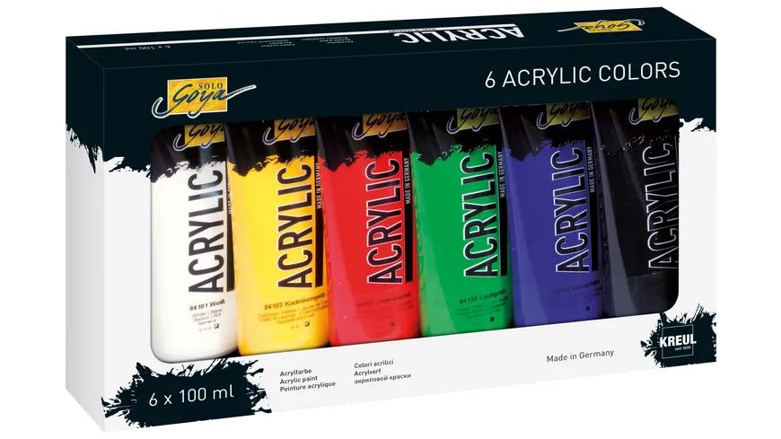 KREUL SOLO GOYA Acrylic Tuben 6er Set 600 ml