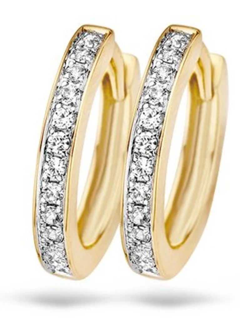 Orecchini Blush in oro giallo 14 carati con zirconi cubici 7163BZI