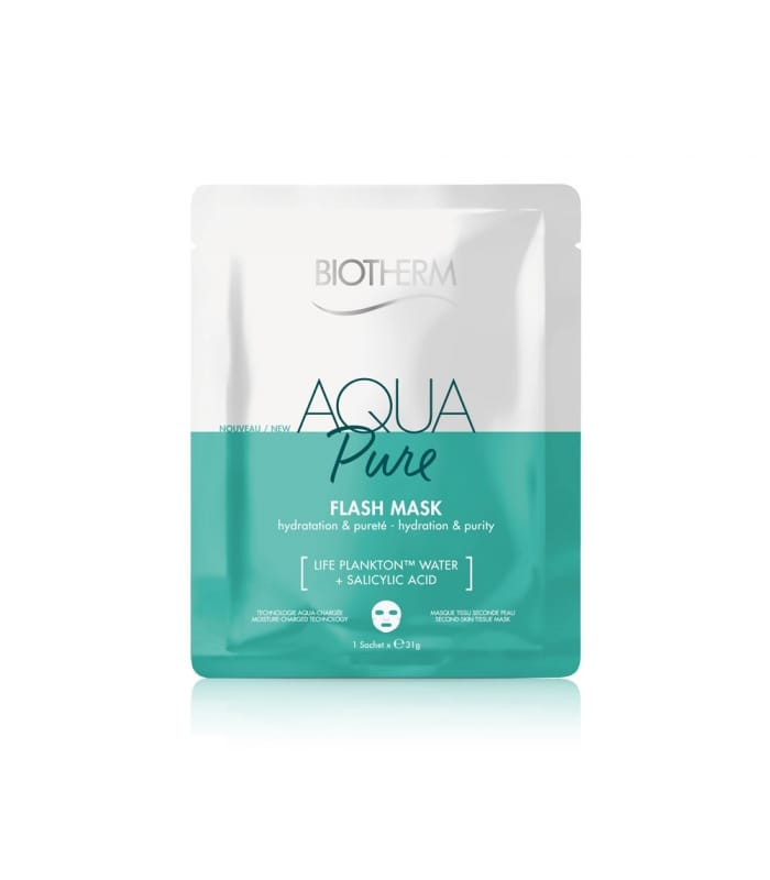 BIOTHERM-AQUA FLASH MASK PURE-Masque Tissu  - Hydratation Flash & Pureté instantanée