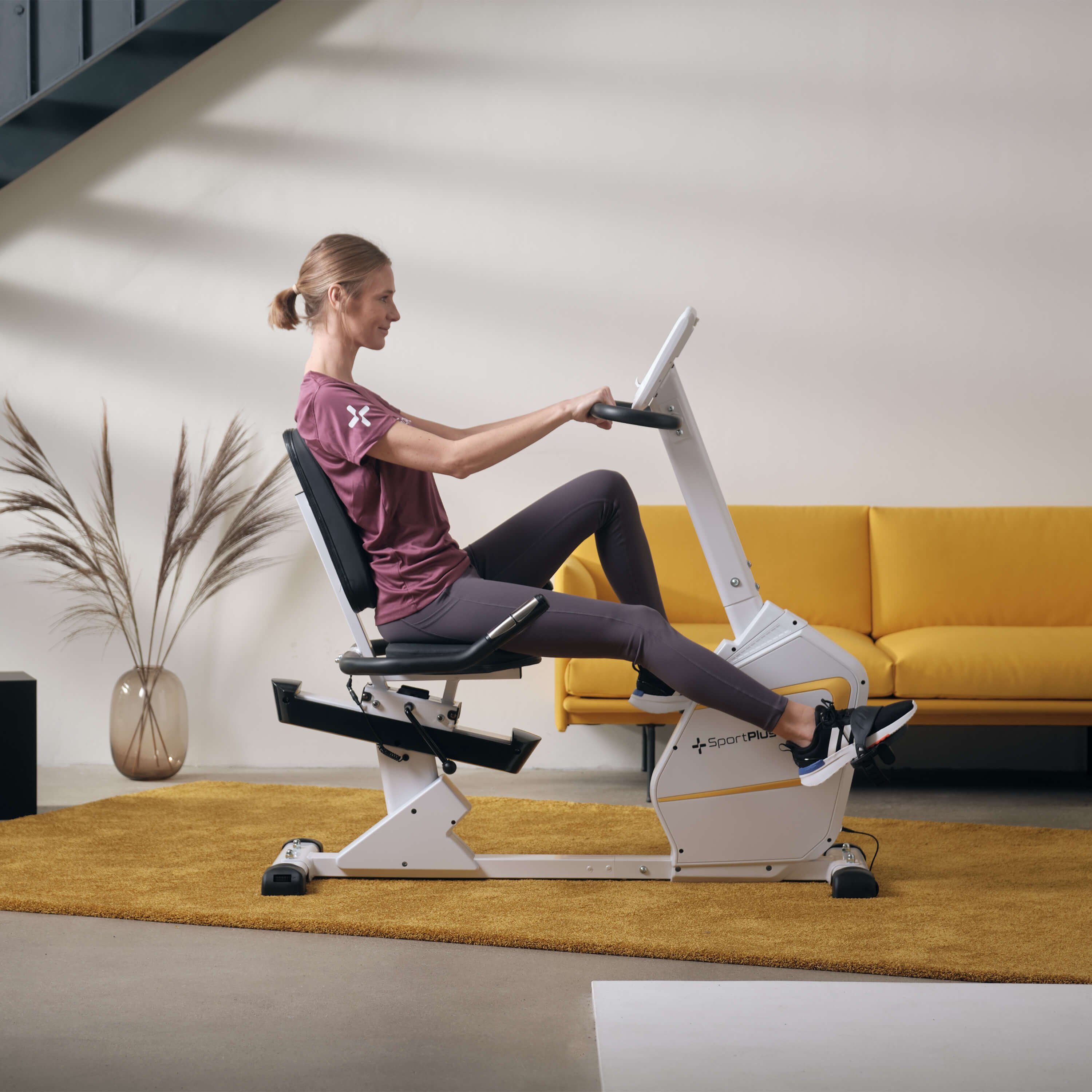 SportPlus Heimtrainer SP-RB-9900-W-iE, Sitzheimtrainer, App-Steuerung, SP-RB-9900-iE