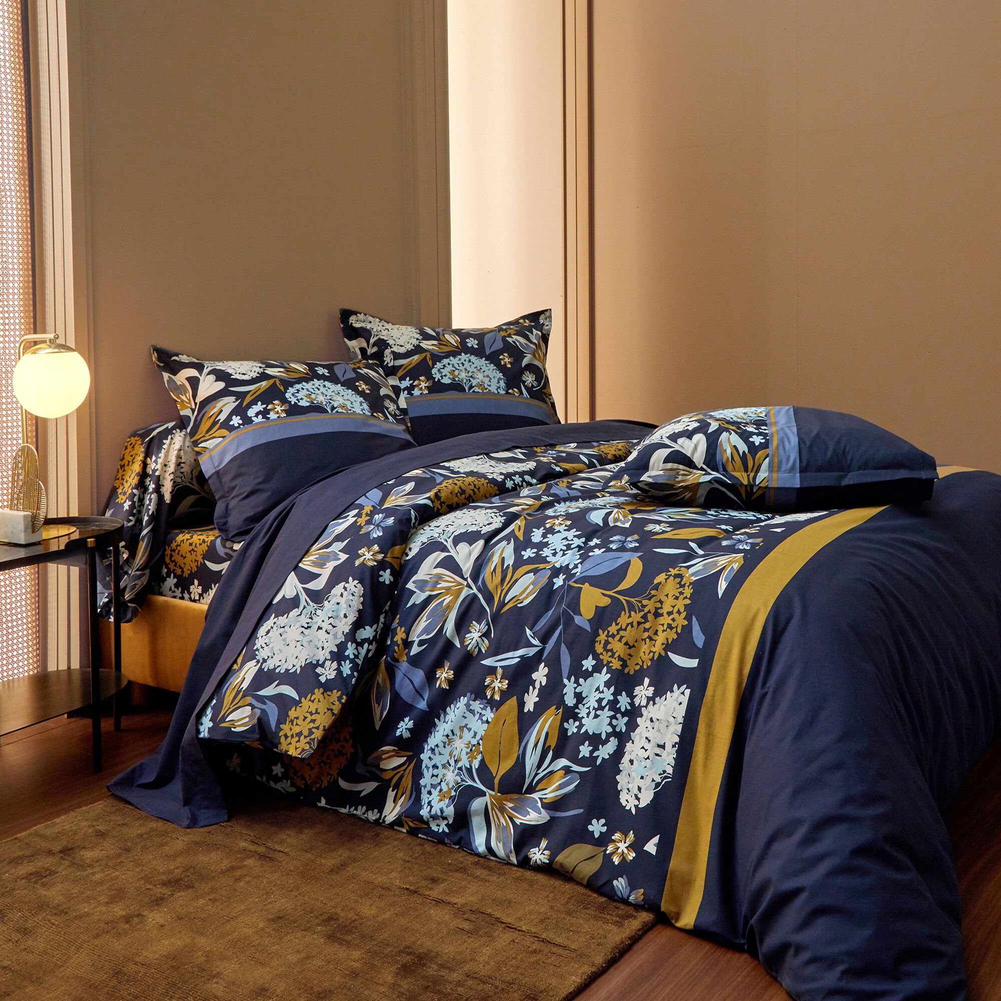 Linge de lit Hortense en coton imprimé fleuri