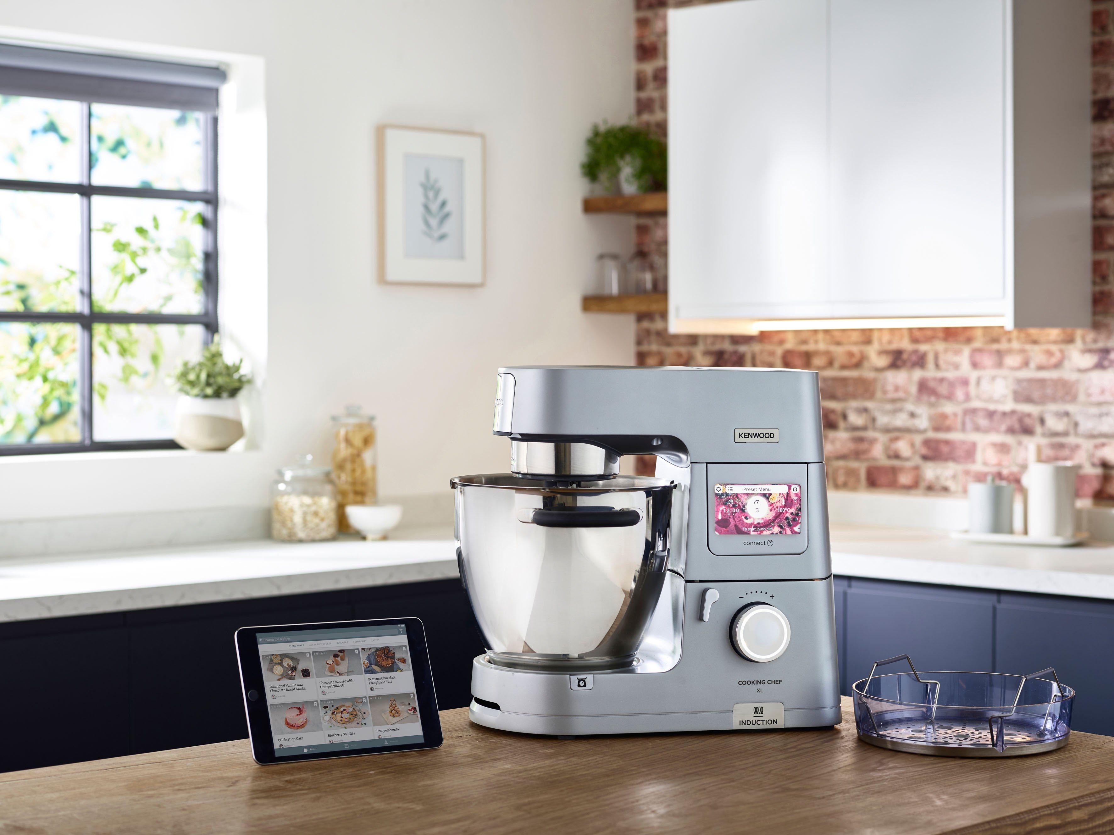 KENWOOD Küchenmaschine mit Kochfunktion Cooking Chef XL KCL95.424SI, 1500 W, 6,7 l Schüssel, mit integrierter Waage und umfangreichem Zubehör