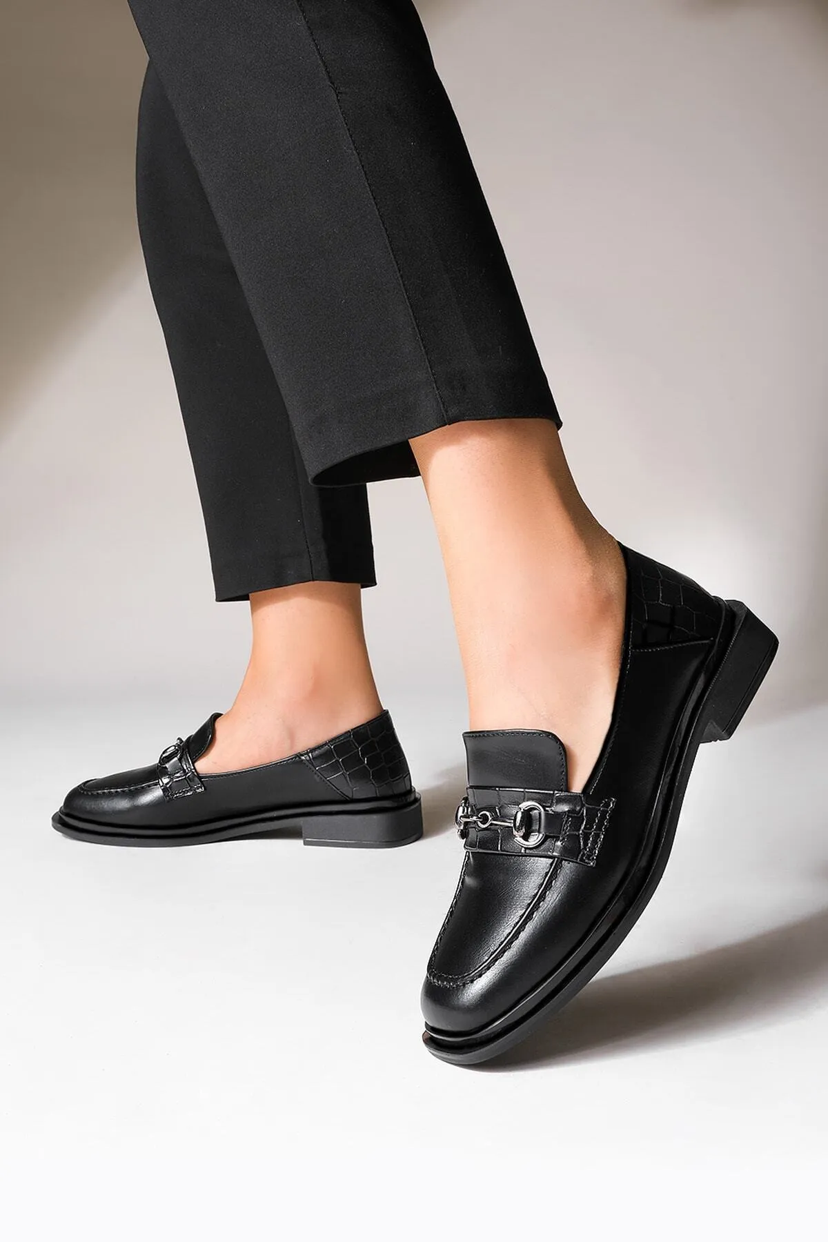Marjin  Loafer - Schwarz - Blockabsatz