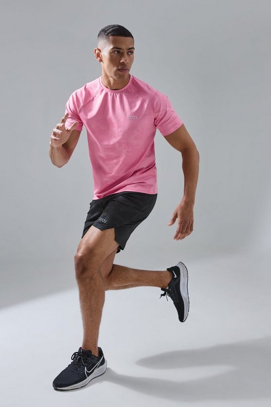 Man Active Camouflage Raglan Performance T-Shirt