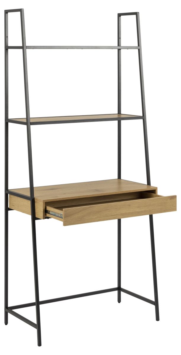 Wandregal Seaford mit Schubkasten Eiche 77 x 175 cm