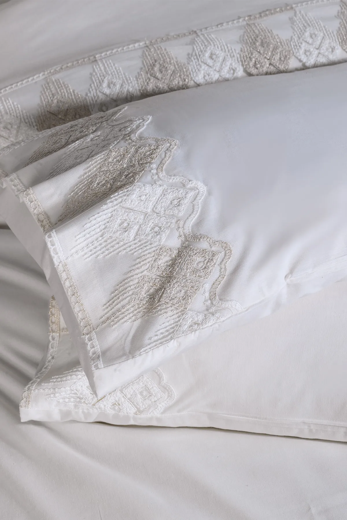 Çeyiz Diyarı  Irina Dowry Bettbezug-Set aus französischer Spitze, Creme