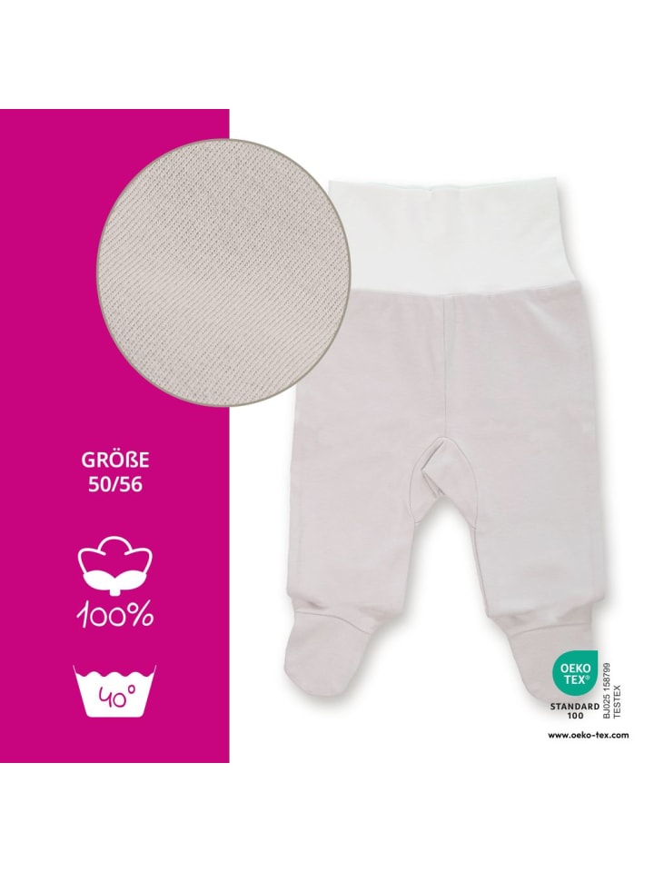 LaLoona Strampelhose 2er Pack - Stripes - Light Taupe - in weiss,beige günstig kaufen 62/68