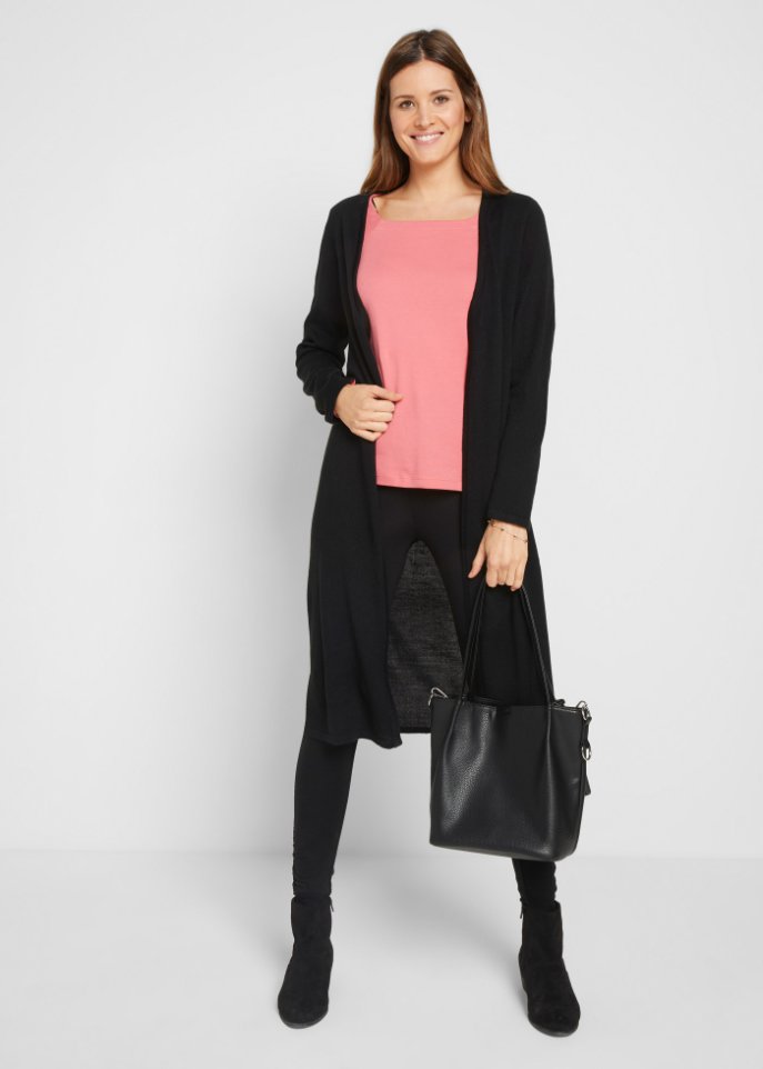 Baumwoll-Leggings mit breitem Bequembund und Raffungsdetail