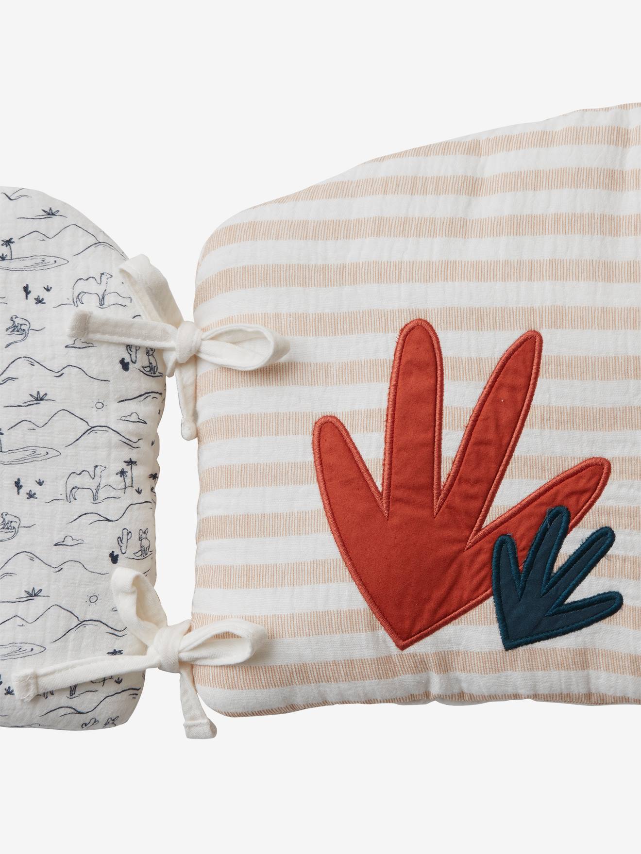 Vertbaudet Baby Bettumrandung / Polster für Laufgitter WILD SAHARA - wollweiß/beige