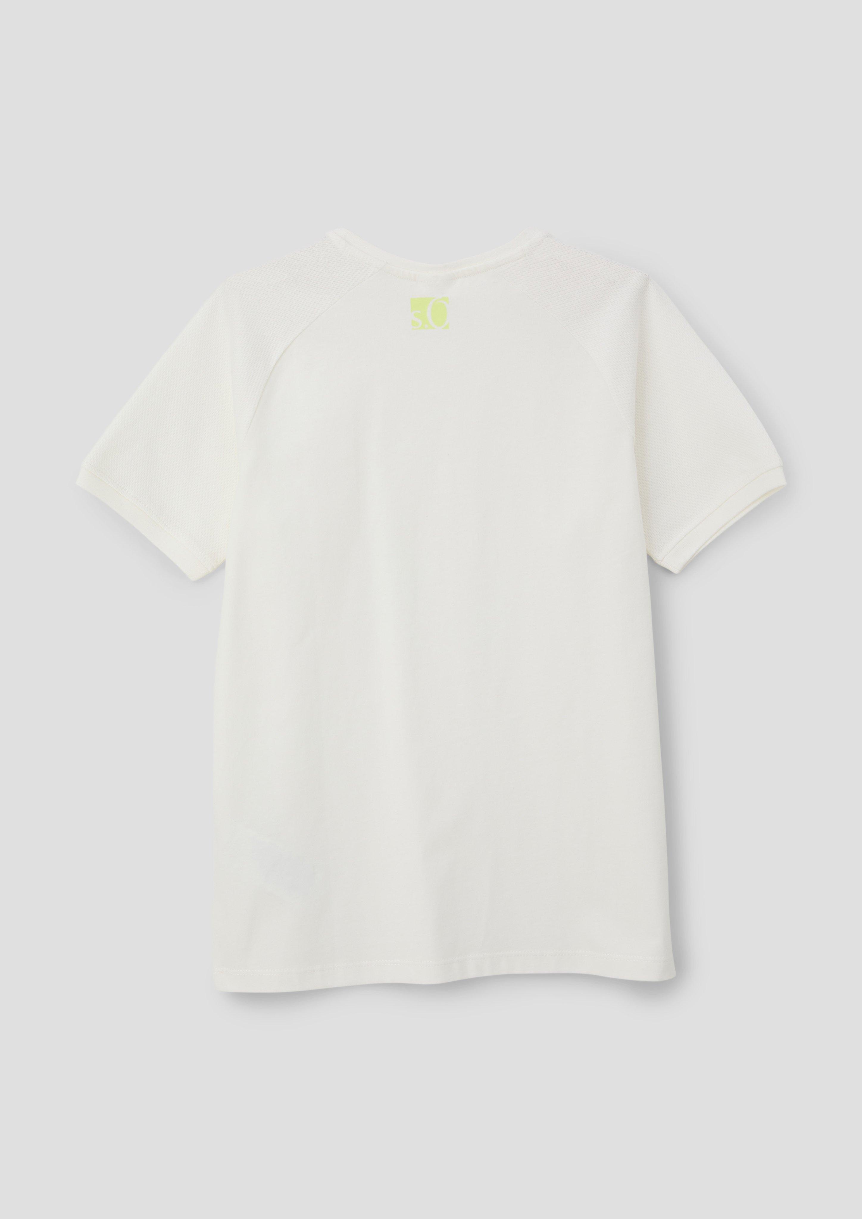 T-Shirt mit Mesh-Ärmeln  2143076-0210