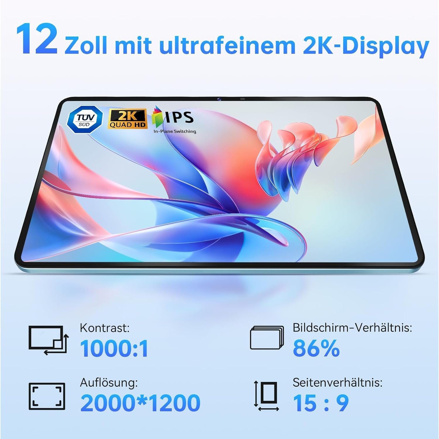 OUKITEL OT5 2K Display Helio G99 36GB RAM Gaming Tablet (12