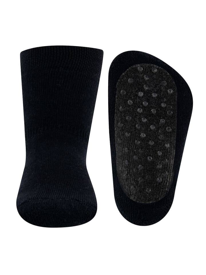 ewers 2er-Set Stoppersocken Uni in grau-marine günstig kaufen
