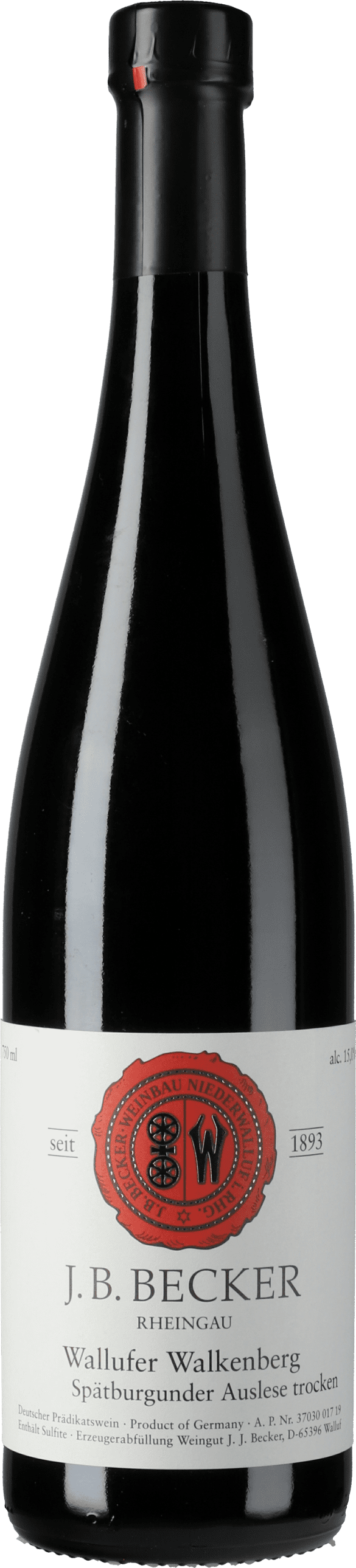 J. B. Becker: Spätburgunder Wallufer Walkenberg Auslese 2018