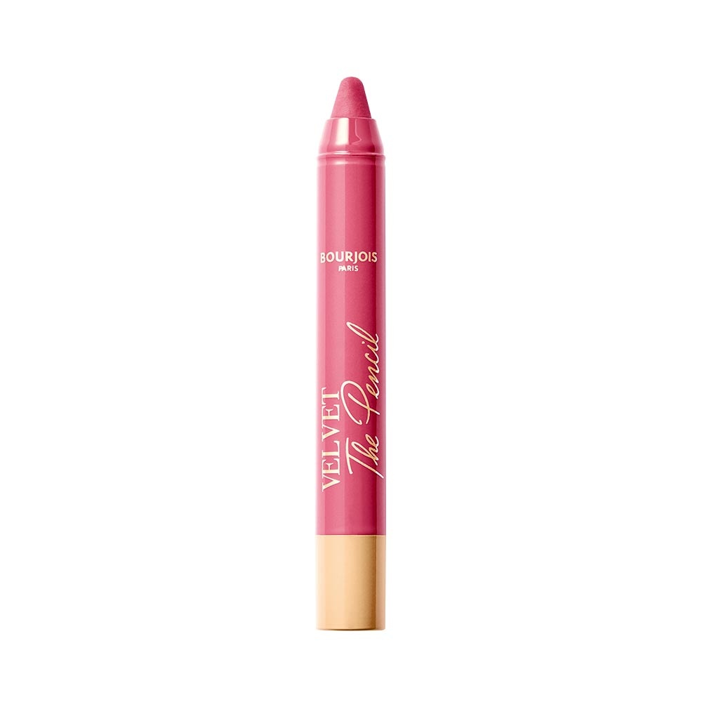 Bourjois Velvet The Pencil - Waterproof et sans transfert, mat 2-en-1 - 02 Amou-Rose Rouge à lèvres