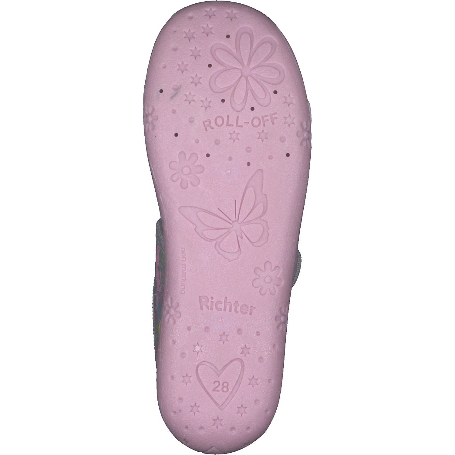 Richter 9150, Hausschuhe, Kinder, Grau/Pink