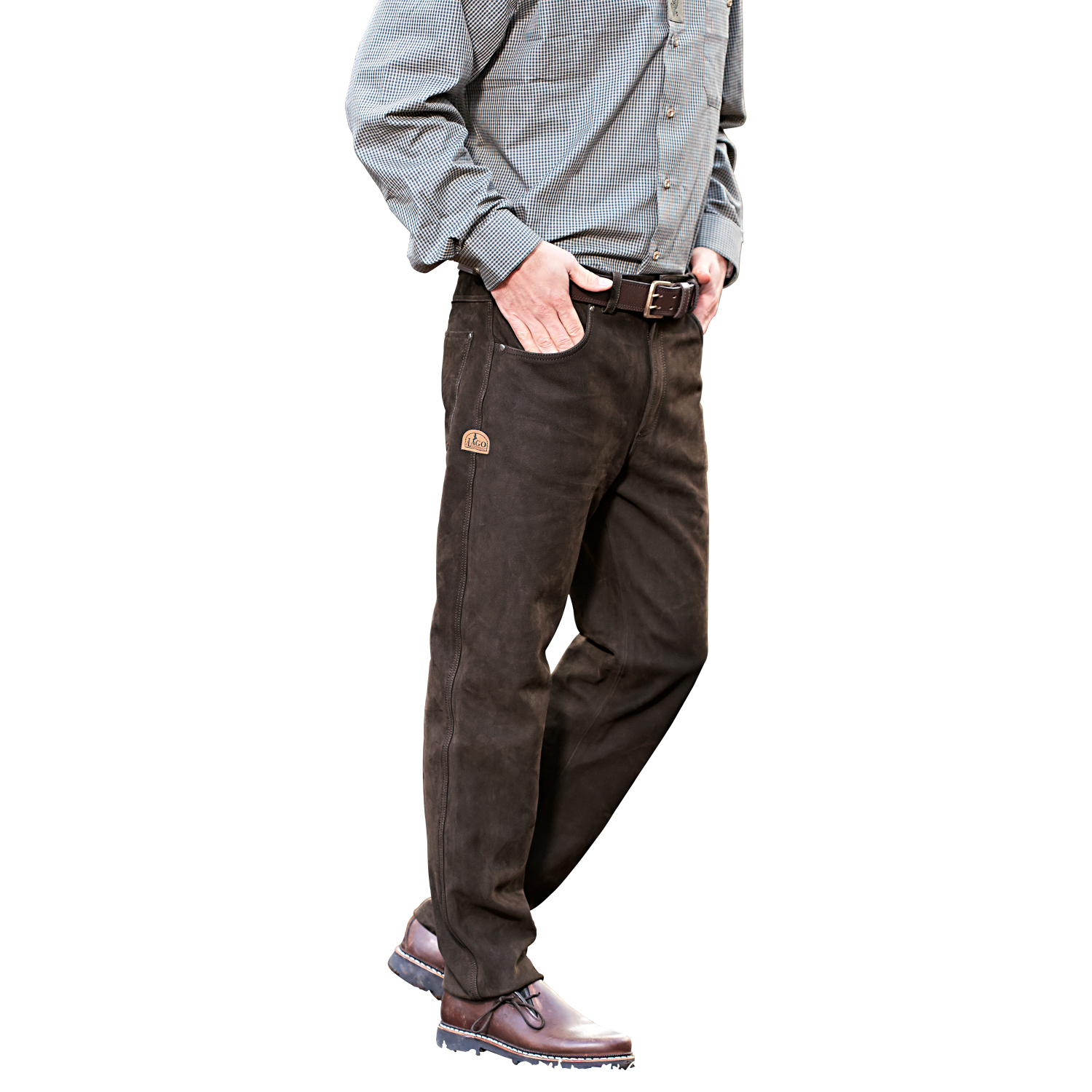 il Lago Prestige Herren Nubuklederhose