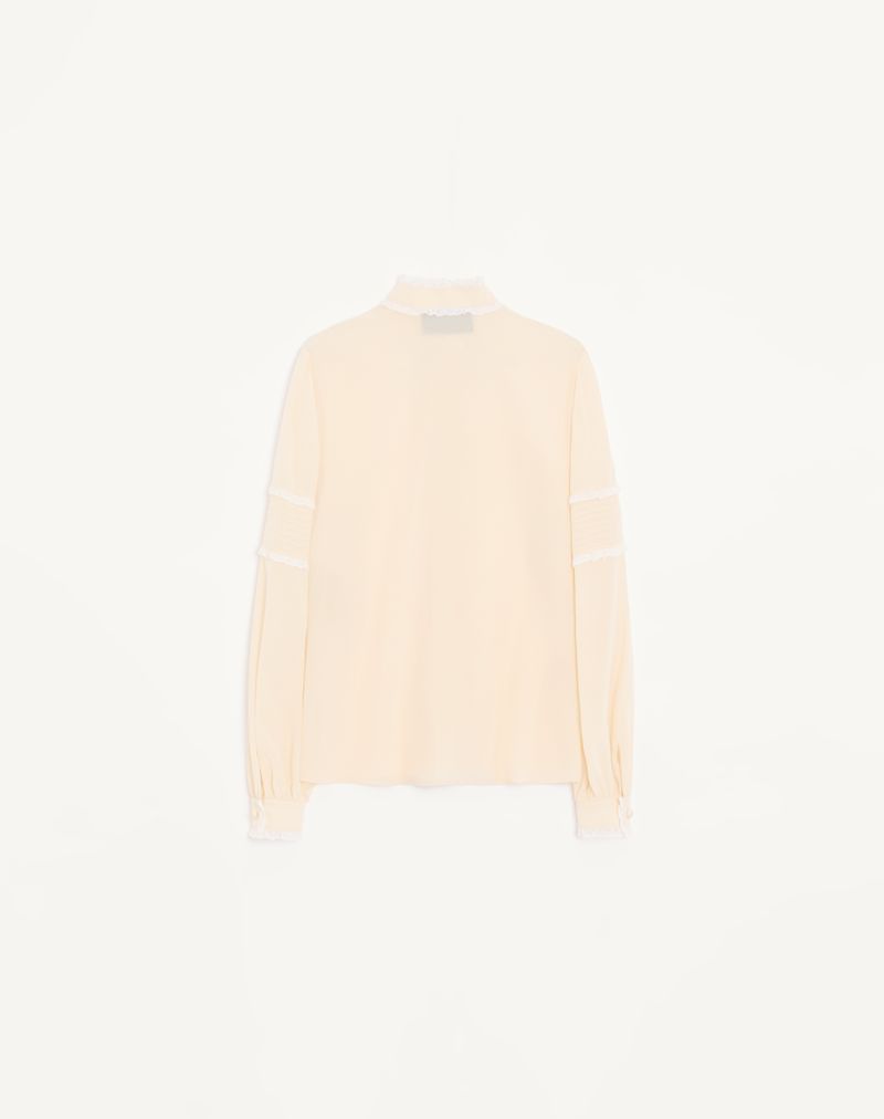 Camisa de crepe de chine