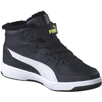 PUMA Rebound Joy Fur PS Sneaker in schwarz