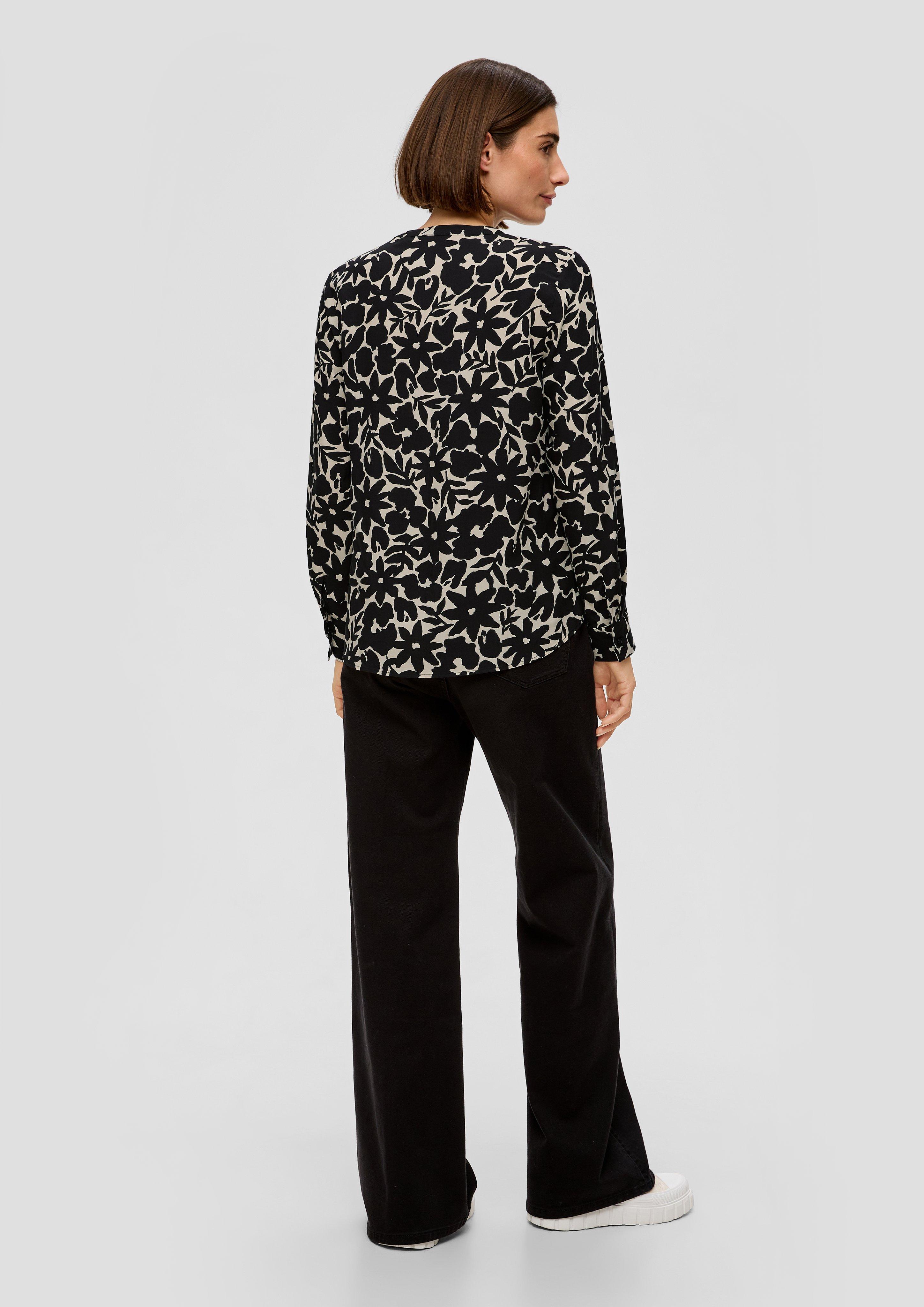 Viskosebluse mit Tunika-Ausschnitt  2142221-99A5